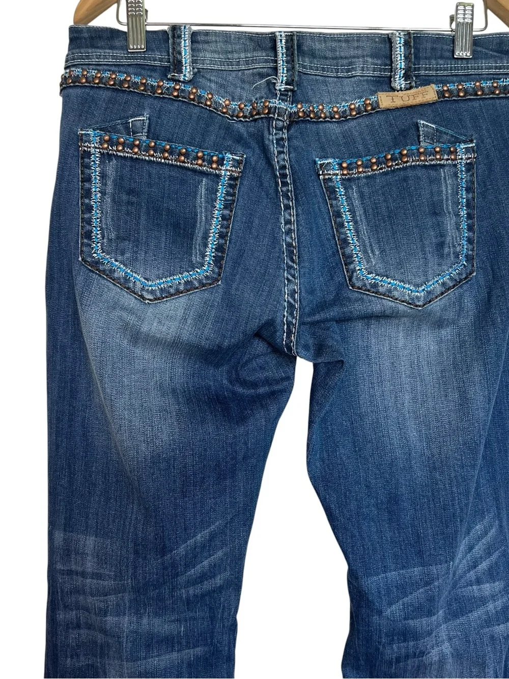 Cowgirl Tuff 30x35 Women's Dark Blue Bootcut Western Jeans - Picture 5 of 15